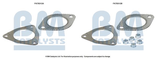 Zestaw montażowy, rura wydechowa BM CATALYSTS FK70312