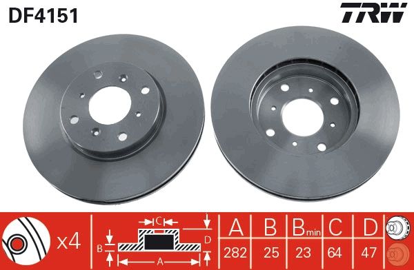 Brzdový kotouč TRW DF4151