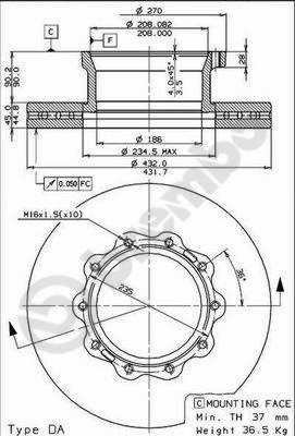 Disc frana BREMBO PRIME LINE 09.7381.20