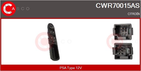 Spínač, zvedací zařízení oken CASCO CWR70015AS