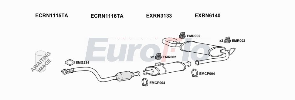 Układ wydechowy EUROFLO RNMAS30D7004