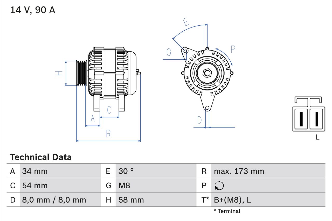 Alternátor BOSCH 0 986 049 191