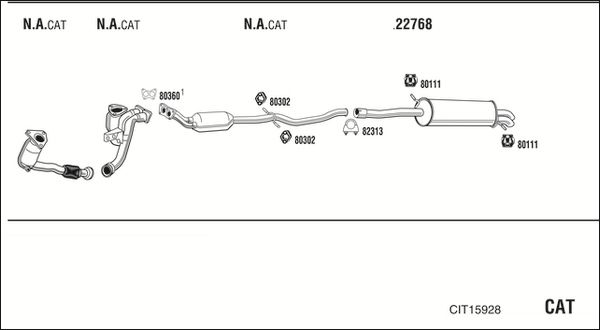 Układ wydechowy WALKER CIT15928