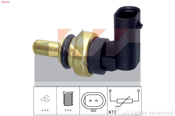 Czujnik, temperatura płynu chłodzącego KW 530412