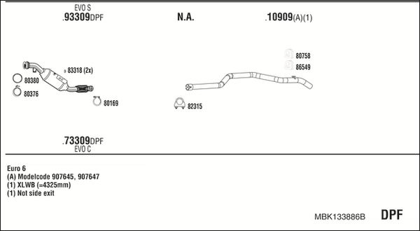 Układ wydechowy WALKER MBK133886B