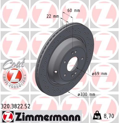 Disc frana ZIMMERMANN SPORT Z 320.3822.52