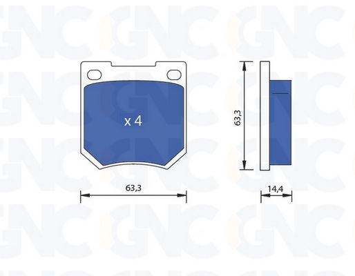 Kit de plaquettes de frein, frein à disque