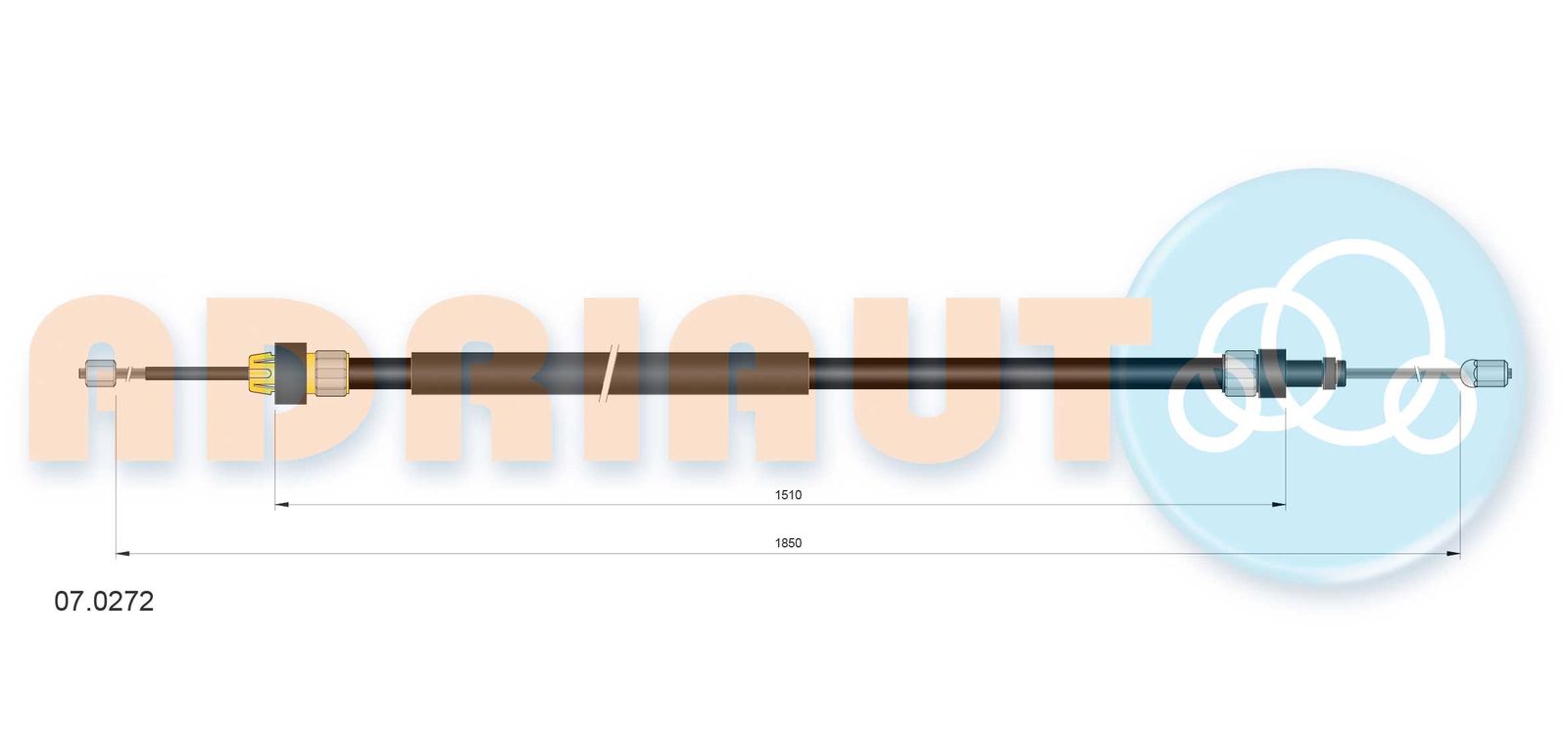 Cablu, frana de parcare ADRIAUTO 07.0272
