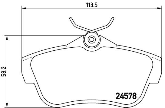 Zestaw klocków hamulcowych, hamulce tarczowe BREMBO P 61 095