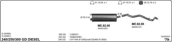 Układ wydechowy IMASAF 553000223
