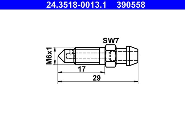 Odvzdušňovací šroub / ventil ATE 24.3518-0013.1