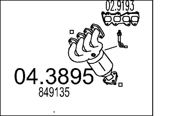 Katalizator MTS 849135