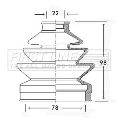 Zestaw osłon, wał napędowy FIRST LINE FCB2292