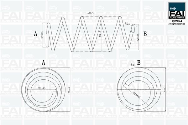 Sprężyna zawieszenia FAI AUTOPARTS FPCS132
