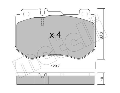 set placute frana,frana disc METELLI 22-1018-0