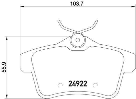 Zestaw klocków hamulcowych, hamulce tarczowe BREMBO P 61 114
