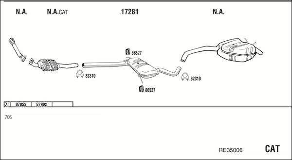 Układ wydechowy WALKER RE35006