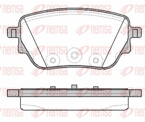 Sada brzdových destiček, kotoučová brzda REMSA 1838.00