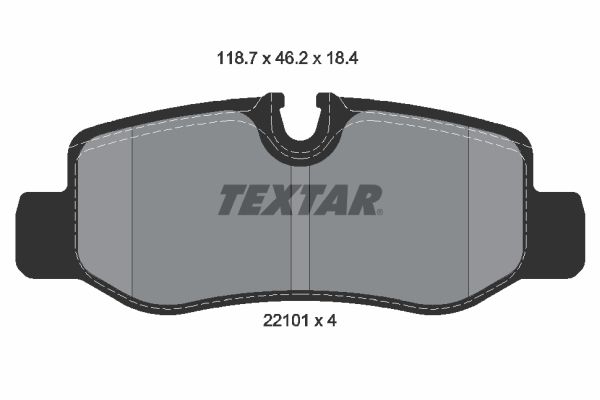 Sada brzdových platničiek kotúčovej brzdy TEXTAR 2210101