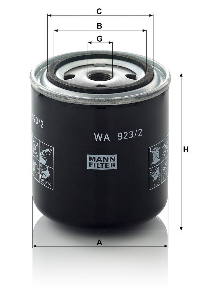 Levně Filtr chladiva MANN-FILTER WA 923/2