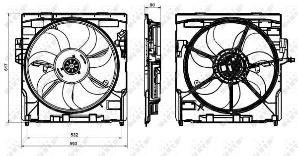 Ventilateur, refroidissement du moteur