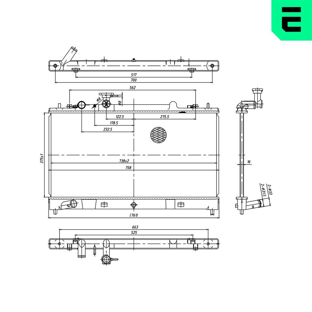 Radiator, racire motor ERA 673561