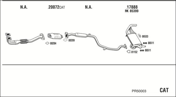 Układ wydechowy WALKER PR50003