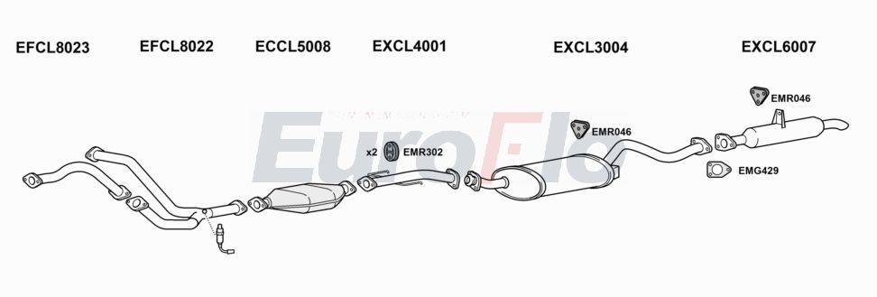 Układ wydechowy EUROFLO CLSHO353004A00