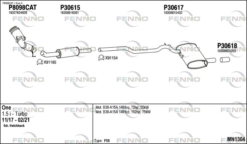 Układ wydechowy FENNO MN1304
