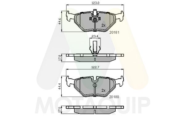 set placute frana,frana disc MOTAQUIP LVXL327
