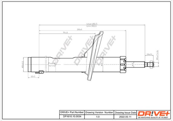 Amortyzator DR!VE+ DP1610.10.0034