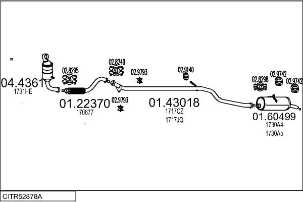 Układ wydechowy MTS CITR52878A019026