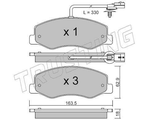 Piduriklotsi komplekt,ketaspidur