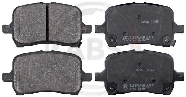 Zestaw klocków hamulcowych, hamulce tarczowe A.B.S. 37581