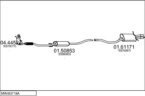 Układ wydechowy MTS MINI83718A059416