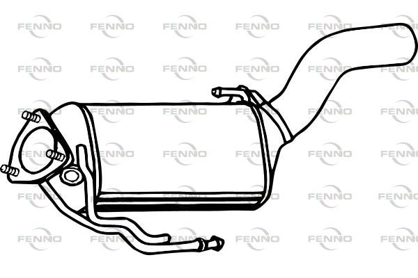 Filtr sadzy / filtr cząstek stałych, układ wydechowy FENNO 7L6254401HX