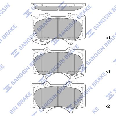 set placute frana,frana disc HI-Q SP2033