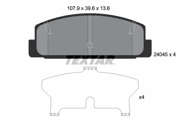 Sada brzdových platničiek kotúčovej brzdy TEXTAR 2404501