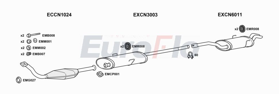 Układ wydechowy EUROFLO CNDIS20D7001A00