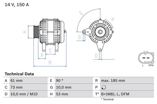 Alternator BOSCH 0 986 048 921