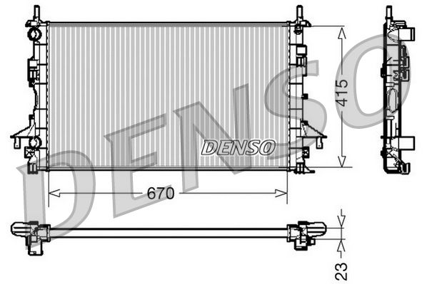 Chłodnica, układ chłodzenia silnika DENSO DRM23083