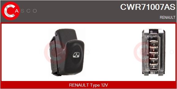 Spínač, zvedací zařízení oken CASCO CWR71007AS