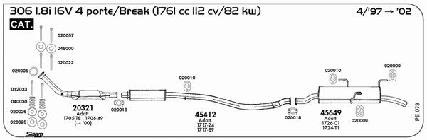 Układ wydechowy SIGAM PE073