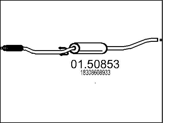 Tłumik środkowy MTS 01.50853