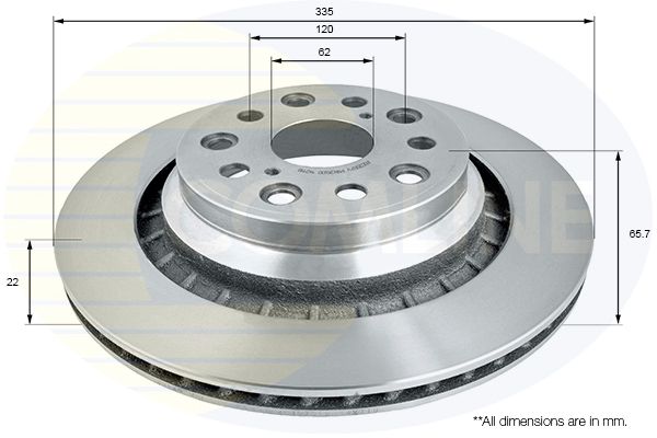 Tarcza hamulcowa COMLINE ADC2507V