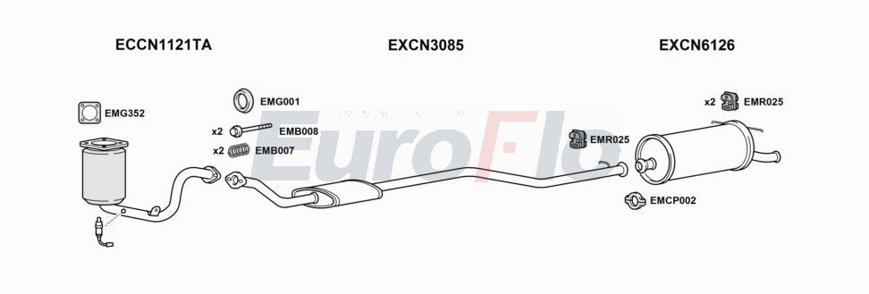 Układ wydechowy EUROFLO CNXSAP166004