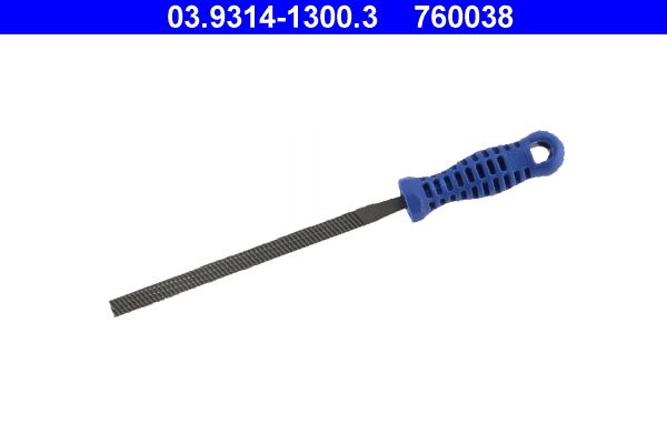 Напильник, очистка стержня накладки тормоза