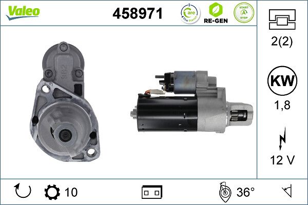 starter VALEO RE-GEN REMANUFACTURED STOP&START 458971