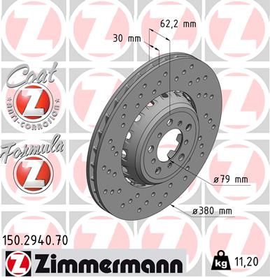 Brzdový kotouč ZIMMERMANN 150.2940.70