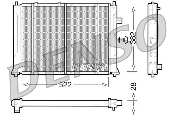 Chłodnica, układ chłodzenia silnika DENSO DRM24014